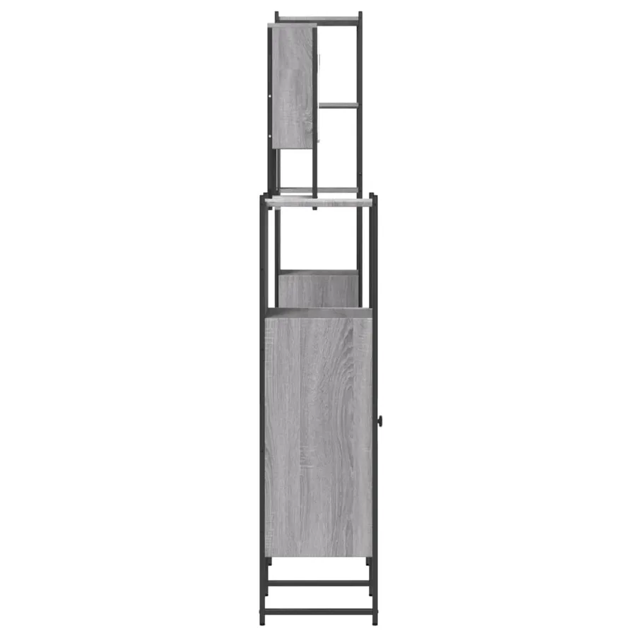 Ensemble de meubles de salle de bain 4 pcs Sonoma gris - 7