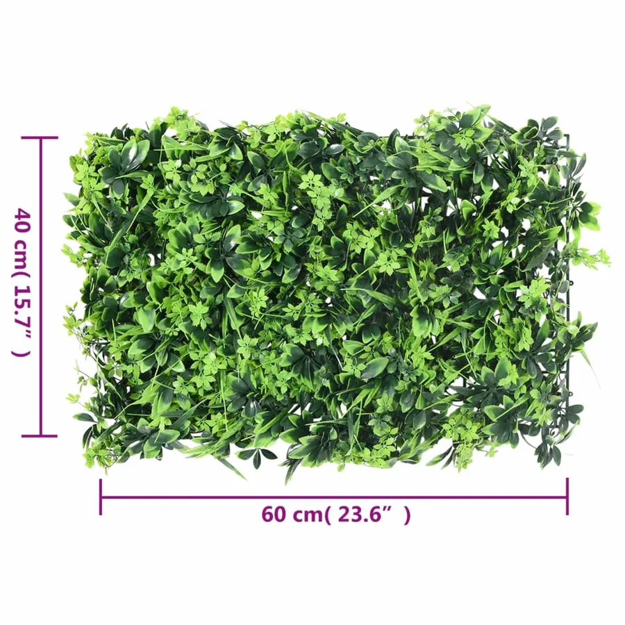 Clôture à feuilles artificielles 6 pcs vert 40x60 cm - 8