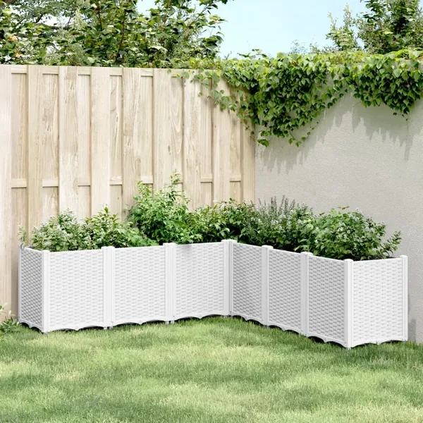 Jardinière blanc 160x160x53 cm polypropylène