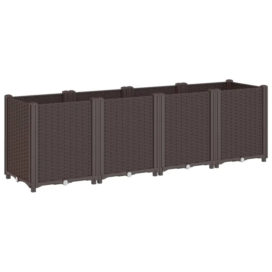 Jardinière marron 160x40x53 cm polypropylène - 2