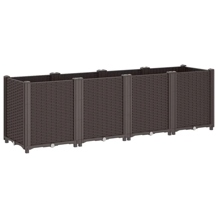 Jardinière marron 160x40x53 cm polypropylène - 5