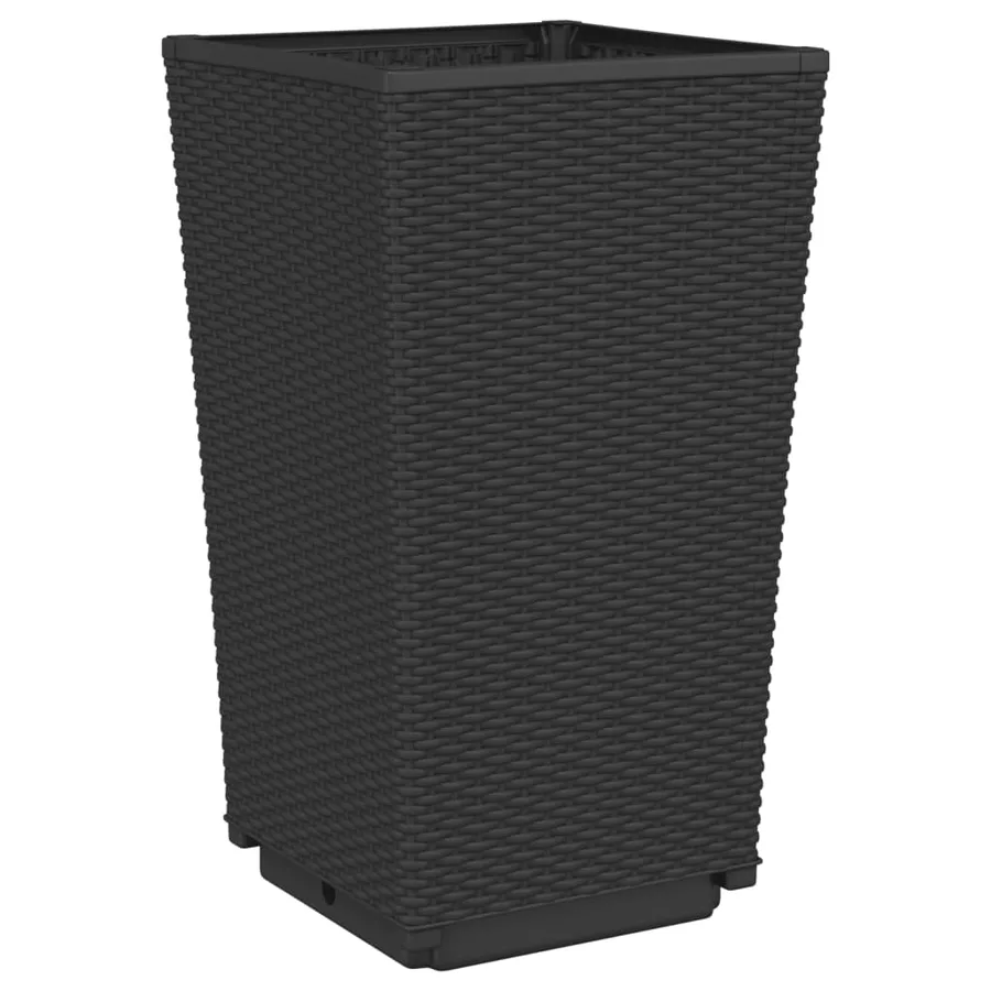 Jardinières 2 pcs noir 32,5x32,5x57 cm polypropylène - 4
