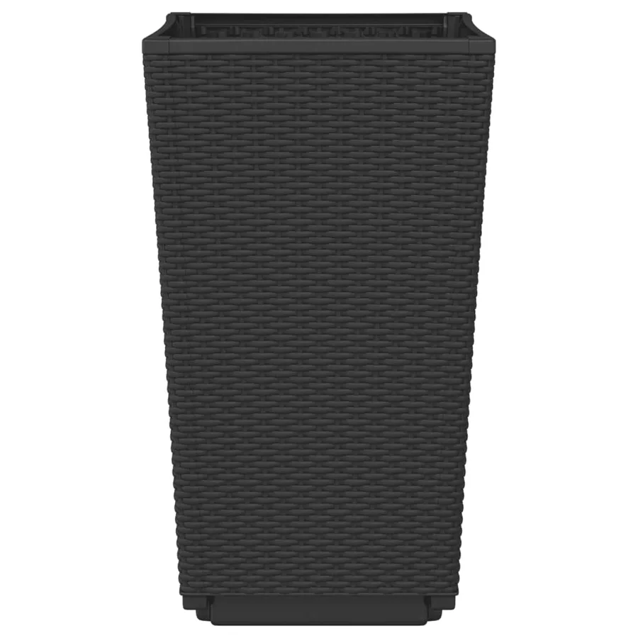 Jardinières 2 pcs noir 32,5x32,5x57 cm polypropylène - 6