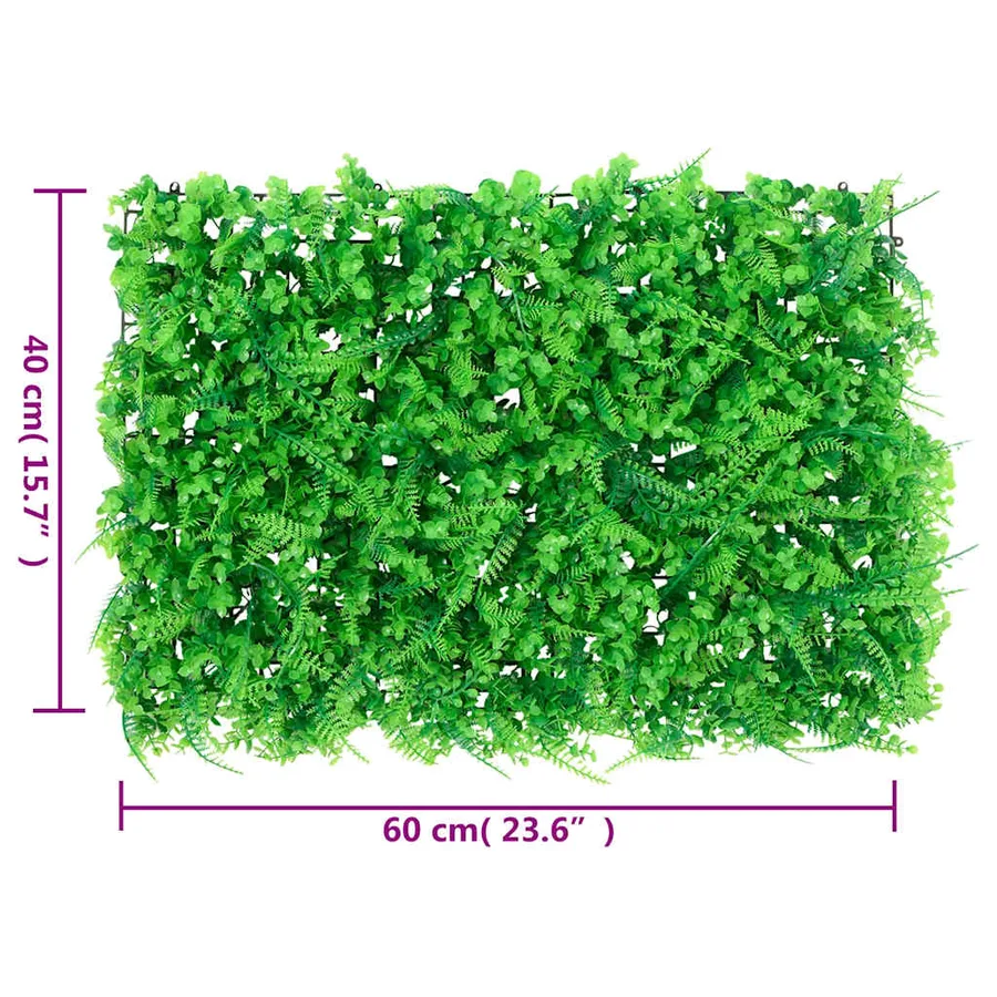 Clôture feuilles de fougère artificielles 6 pcs vert 40x60 cm - 8