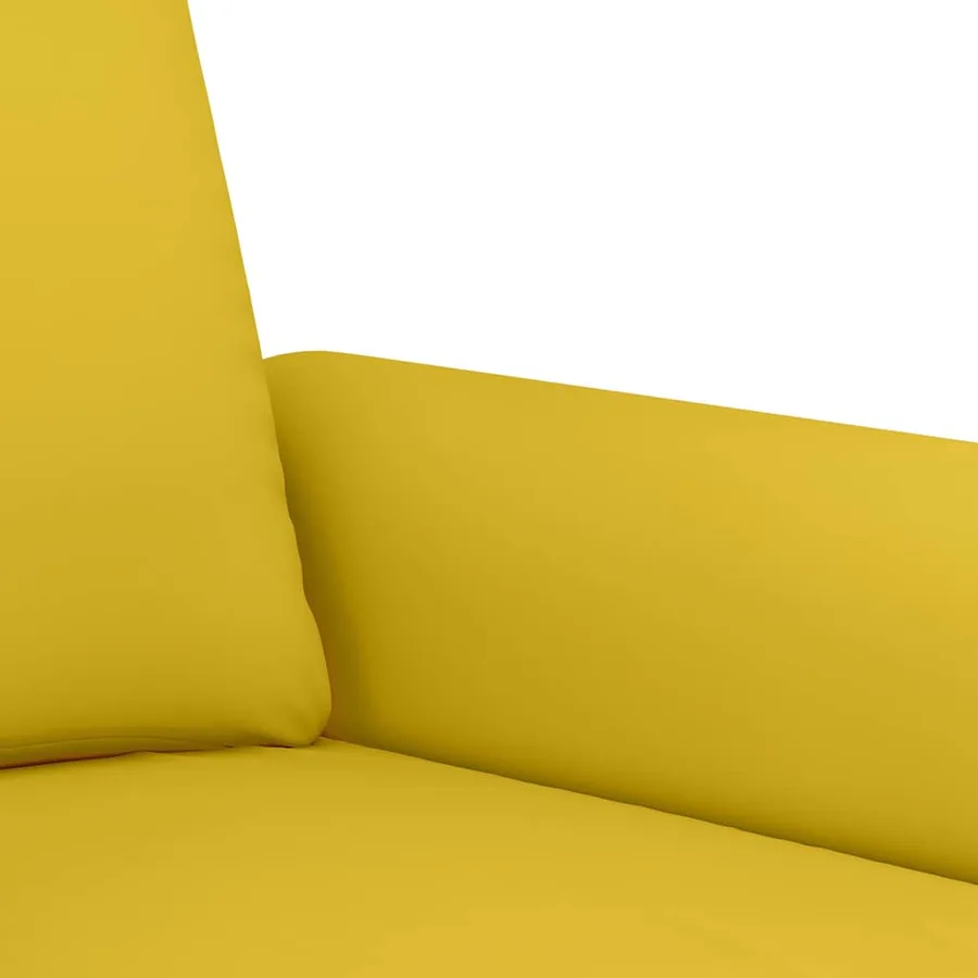 Ensemble de canapés 4 pcs avec coussins jaune velours - 8