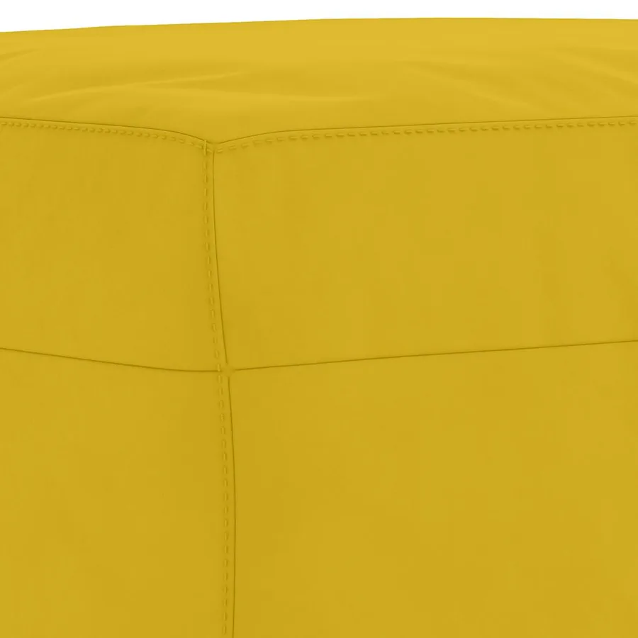 Ensemble de canapés 4 pcs avec coussins jaune velours - 9