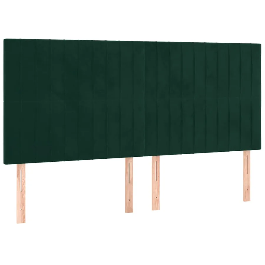 Sommier à lattes de lit et matelas Vert foncé 160x200cm Velours - 5