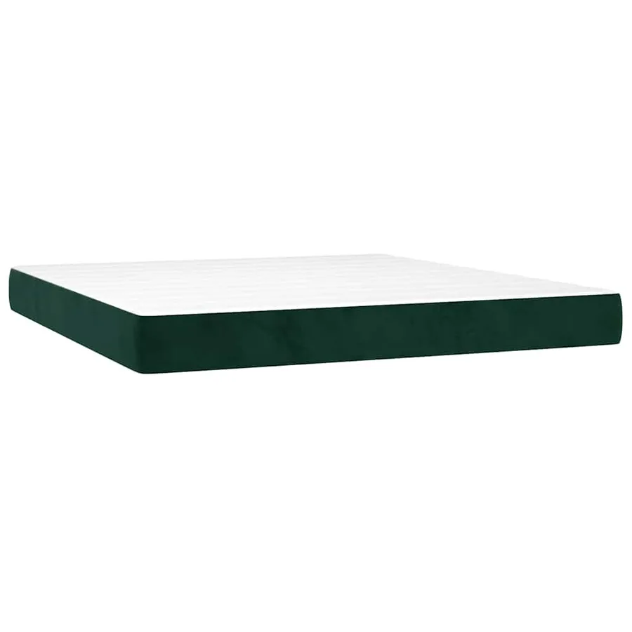 Sommier à lattes de lit et matelas Vert foncé 160x200cm Velours - 6