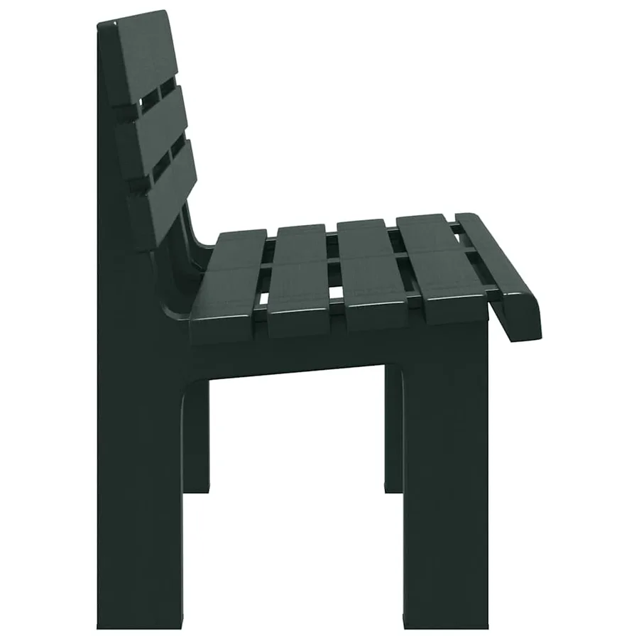 Banc de jardin vert 110x52x71 cm polypropylène - 5