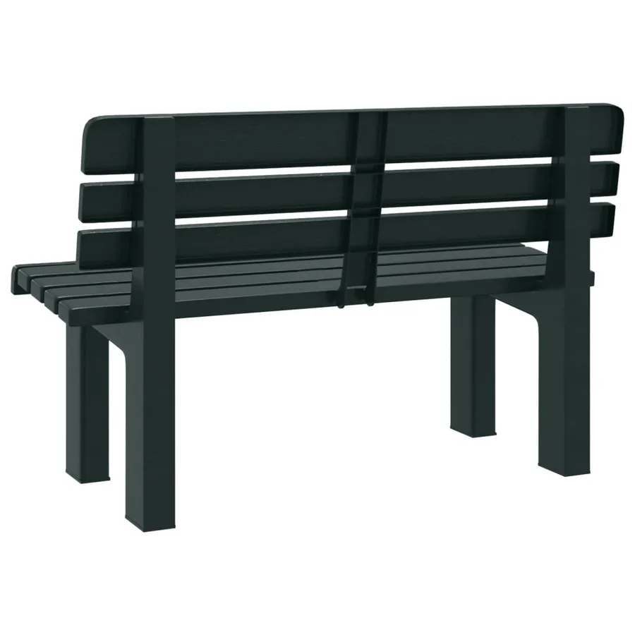 Banc de jardin vert 110x52x71 cm polypropylène - 6