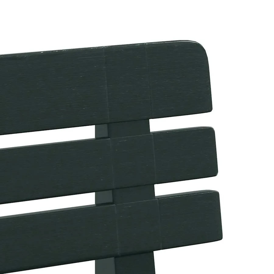 Banc de jardin vert 110x52x71 cm polypropylène - 7