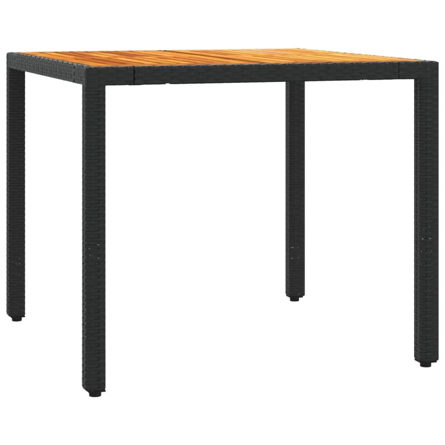 Ensemble à manger de jardin coussins 5pcs Noir Résine tressée - 4