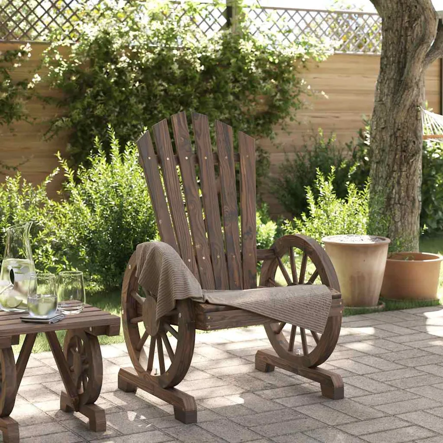Chaise de jardin Adirondack bois de sapin massif - 3
