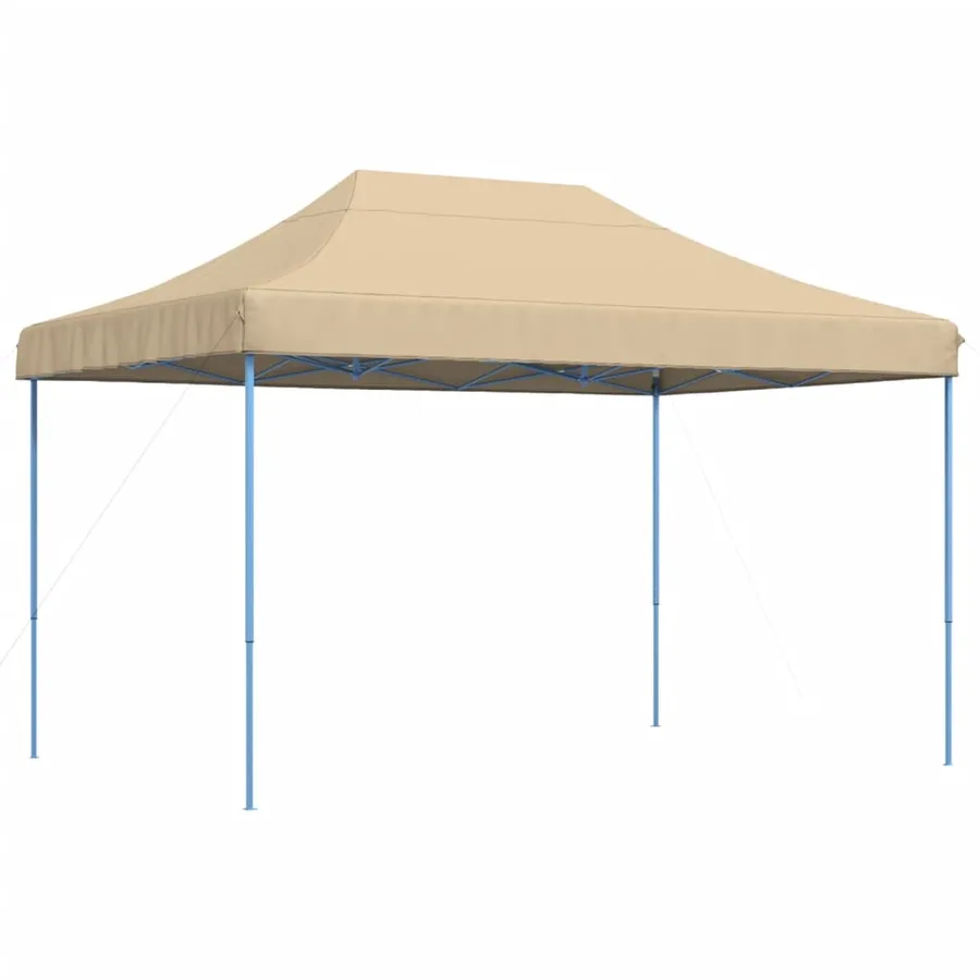 Tente de réception pliable escamotable beige 410x279x315 cm - 2