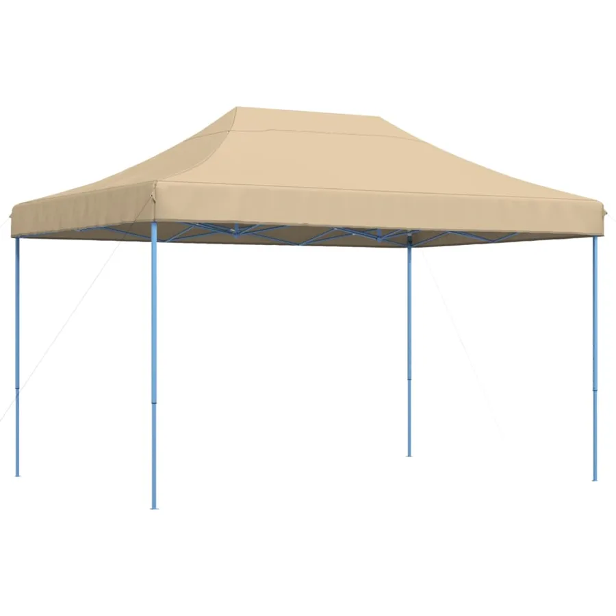 Tente de réception pliable escamotable beige 410x279x315 cm - 4