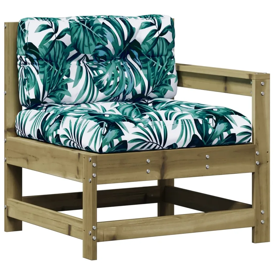 Salon de jardin 7 pcs avec coussins bois de pin imprégné - 5
