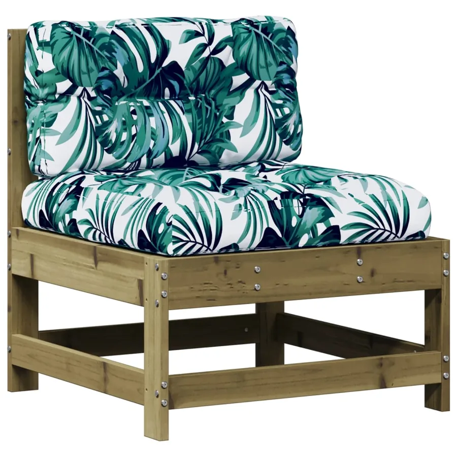 Salon de jardin 7 pcs avec coussins bois de pin imprégné - 6