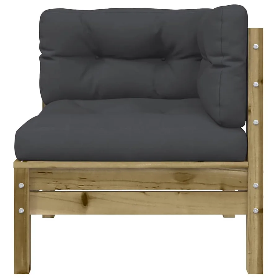 Canapé de jardin avec coussins et repose-pied 2 places - 8