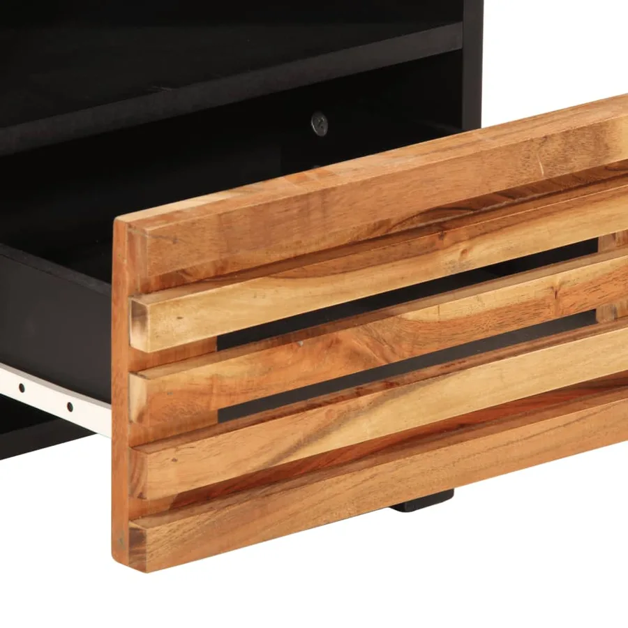 Tables de chevet 2 pcs 40x34x46 cm bois d'acacia massif - 8