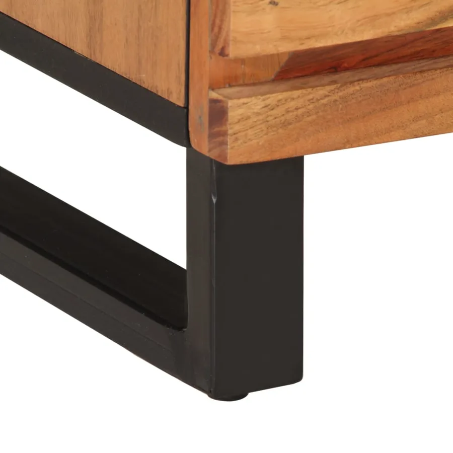 Tables de chevet 2 pcs 40x34x46 cm bois d'acacia massif - 9