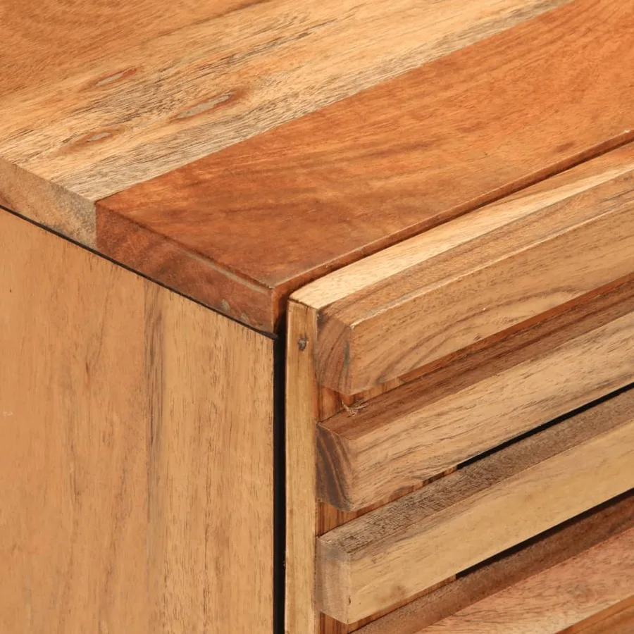Tables de chevet 2 pcs 40x34x46 cm bois d'acacia massif - 7