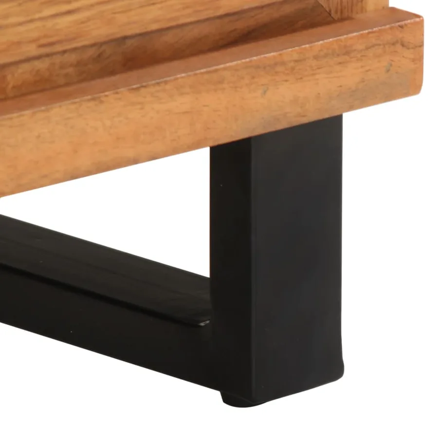 Tables de chevet 2 pcs 40x34x46 cm bois d'acacia massif - 9