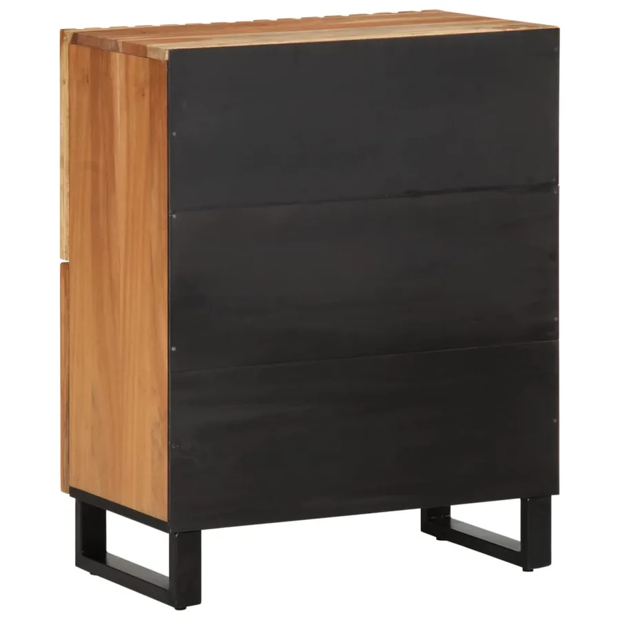 Buffet 60x34x75 cm bois d'acacia massif - 5