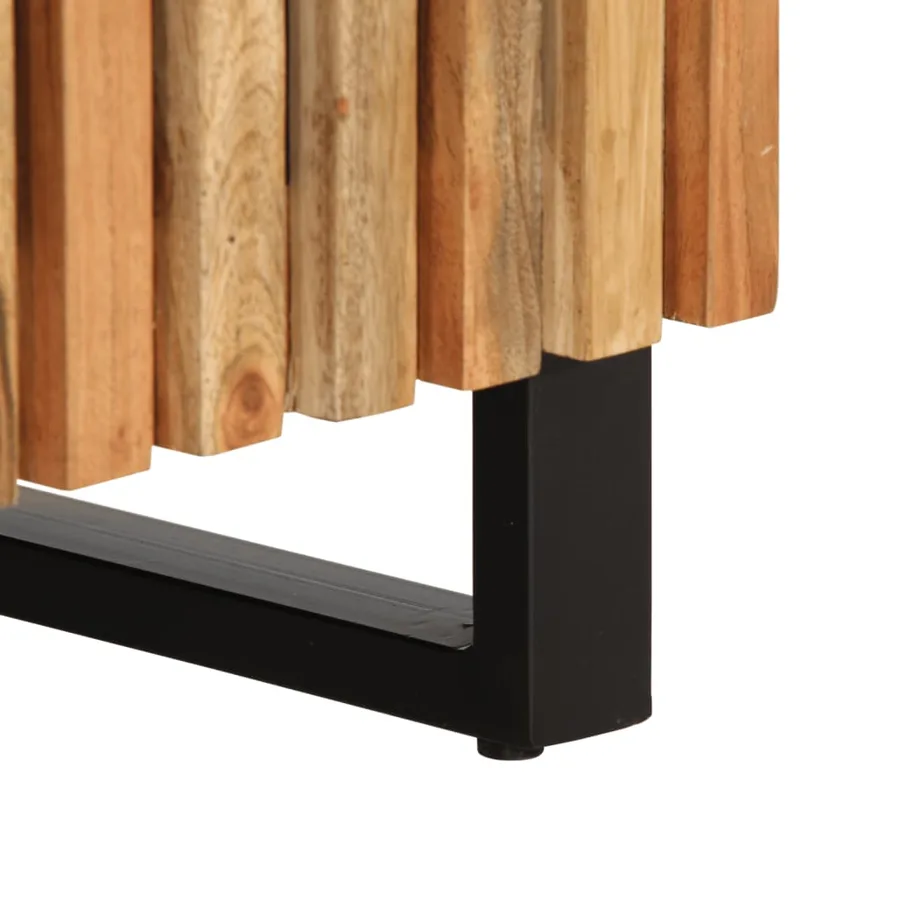 Buffet 60x34x75 cm bois d'acacia massif - 8