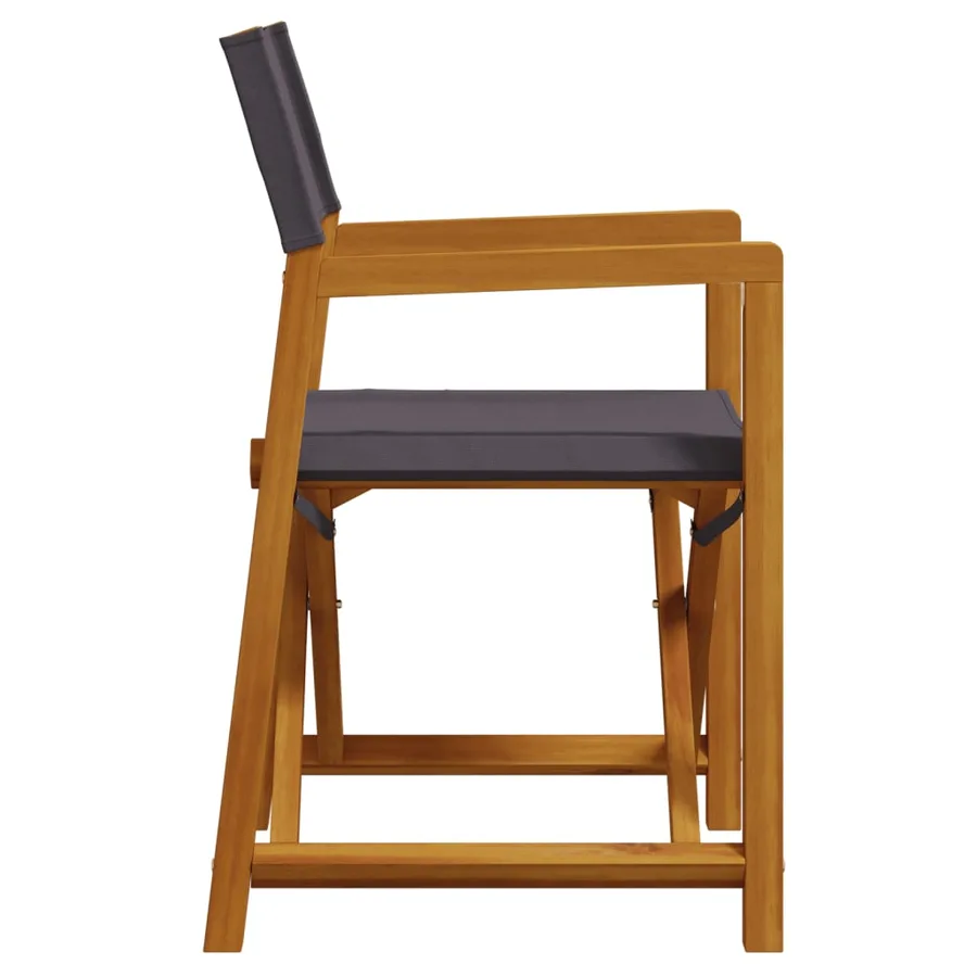 Chaises pliables de jardin lot de 8 gris foncé tissu - 5
