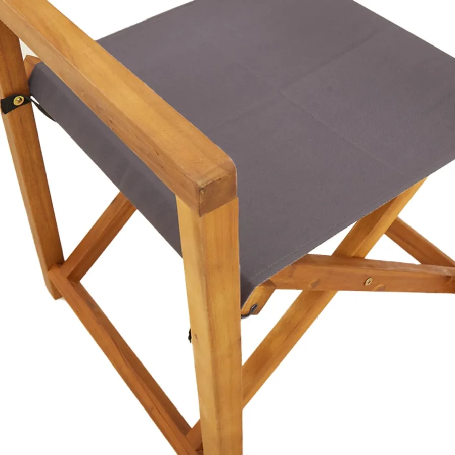 Chaises pliables de jardin lot de 8 gris foncé tissu - 8