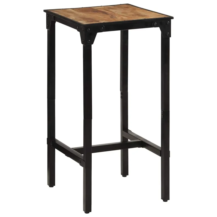 Table de bar 60x55x107 cm bois de manguier massif brut - 2