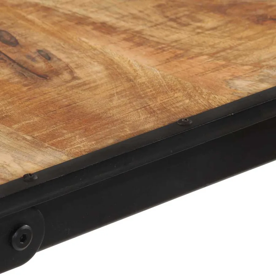 Table de bar 60x55x107 cm bois de manguier massif brut - 8