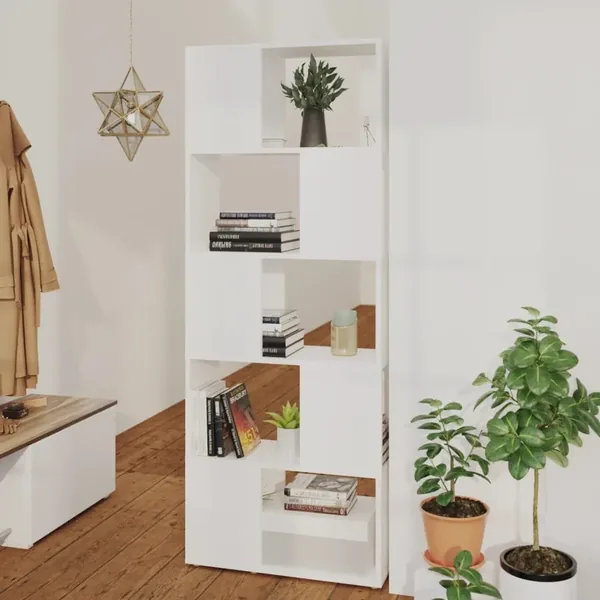 Bibliothèque Séparateur de pièce Blanc 60x24x155 cm