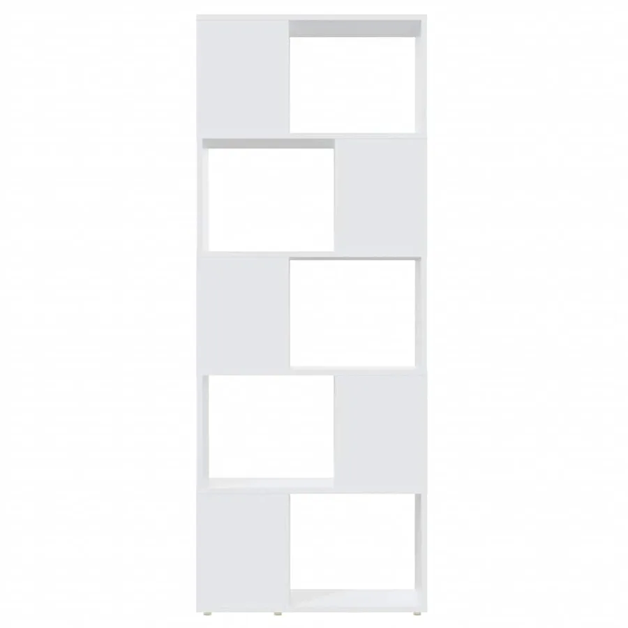 Bibliothèque Séparateur de pièce Blanc 60x24x155 cm - 5