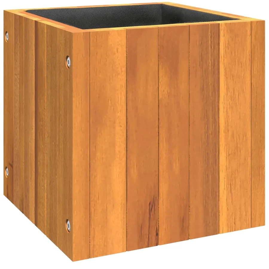 Jardinière 25x25x25 cm bois massif d'acacia - 2