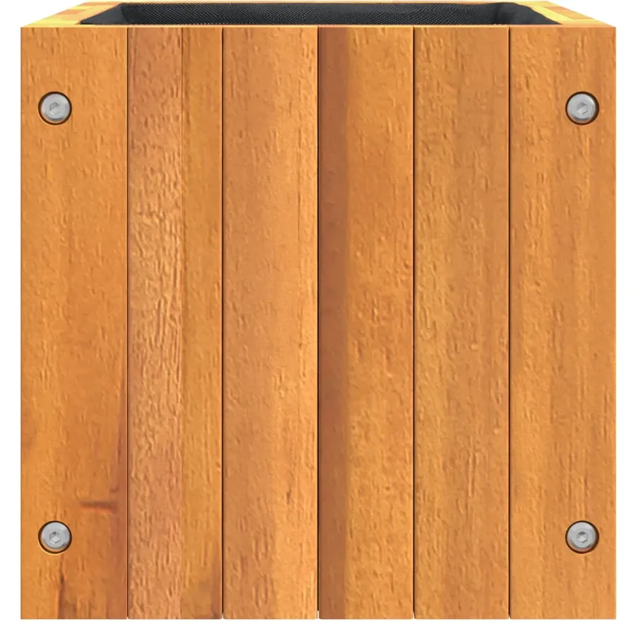 Jardinière 25x25x25 cm bois massif d'acacia - 6