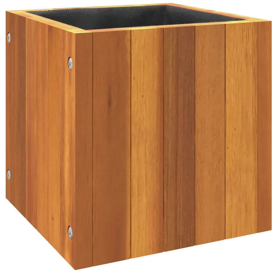 Jardinière 25x25x25 cm bois massif d'acacia - 7