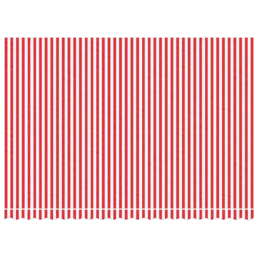 Tissu de remplacement pour auvent rouge et blanc 4,5x3 m polyester - 3
