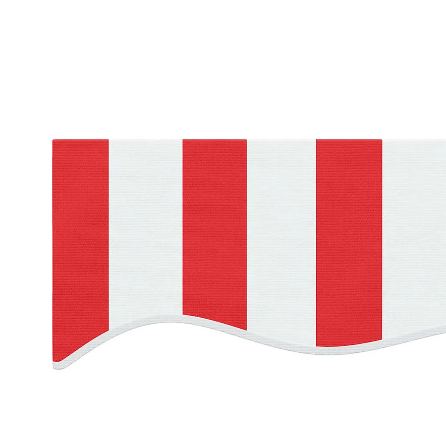 Tissu de remplacement pour auvent rouge et blanc 4,5x3 m polyester - 5