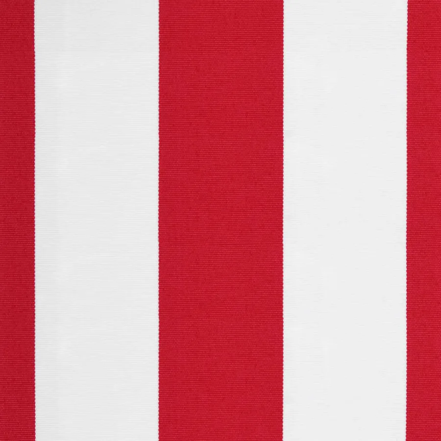 Tissu de remplacement pour auvent rouge et blanc 4,5x3 m polyester - 6