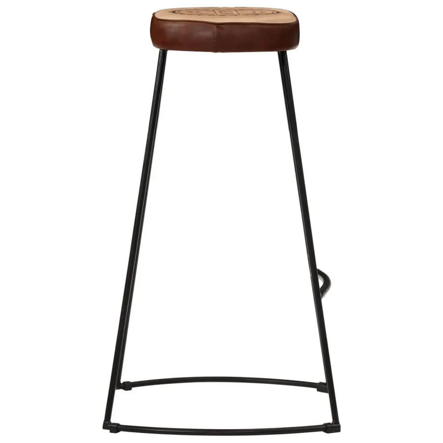 Ensemble de bar 5 pcs bois de manguier brut massif et métal - 5