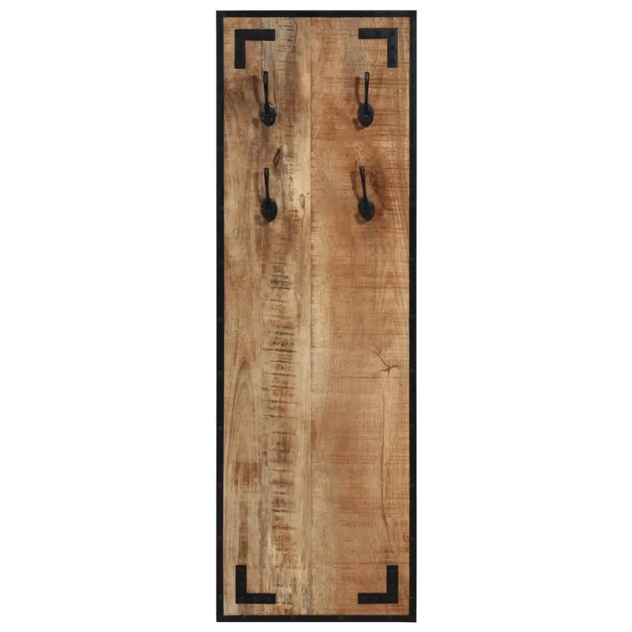Porte-manteau 35x8x110 cm bois de manguier massif brut - 2