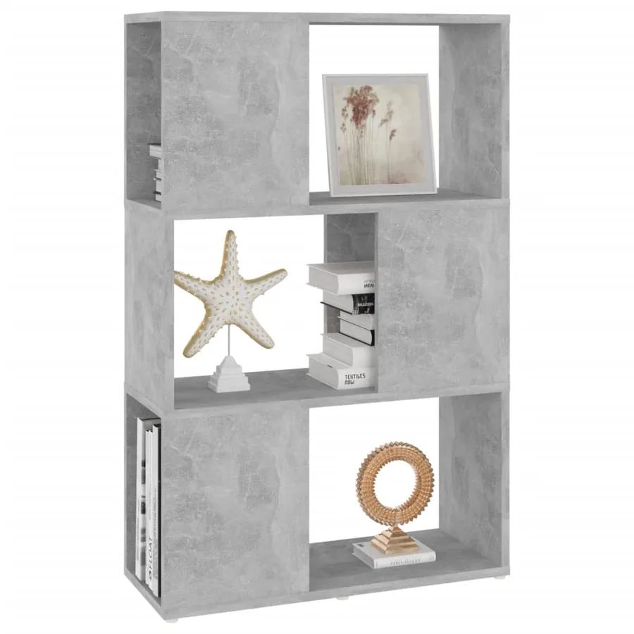 Bibliothèque/Séparateur de pièce Gris 60x24x94 cm - 4