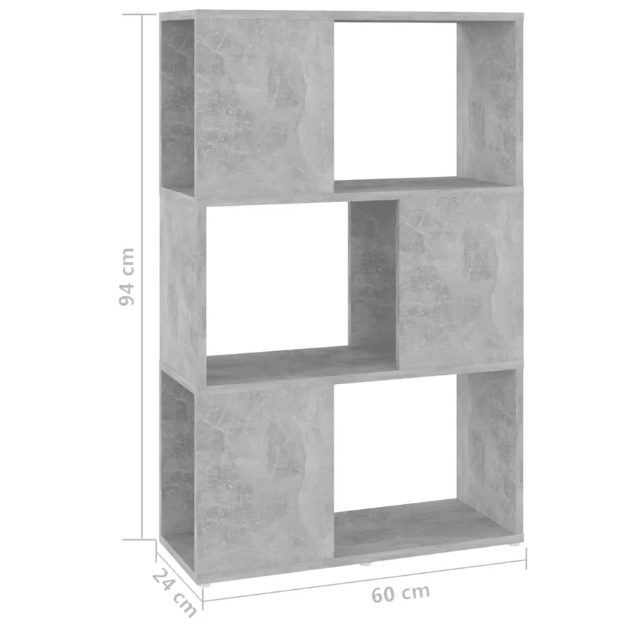 Bibliothèque/Séparateur de pièce Gris 60x24x94 cm - 7