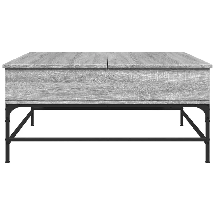 Table basse sonoma gris 95x95x45 cm bois d'ingénierie et métal - 5