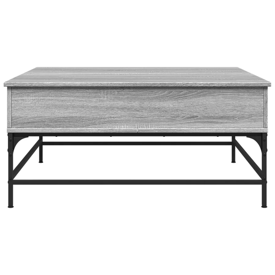 Table basse sonoma gris 95x95x45 cm bois d'ingénierie et métal - 6