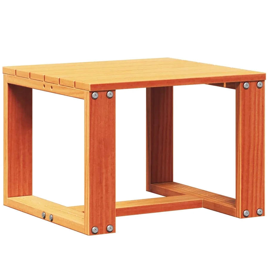 Salon de jardin 3 pcs cire marron bois de pin massif - 8