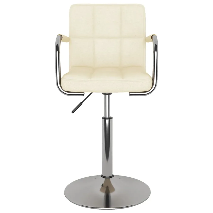 Chaise de salle à manger Crème Tissu - 2