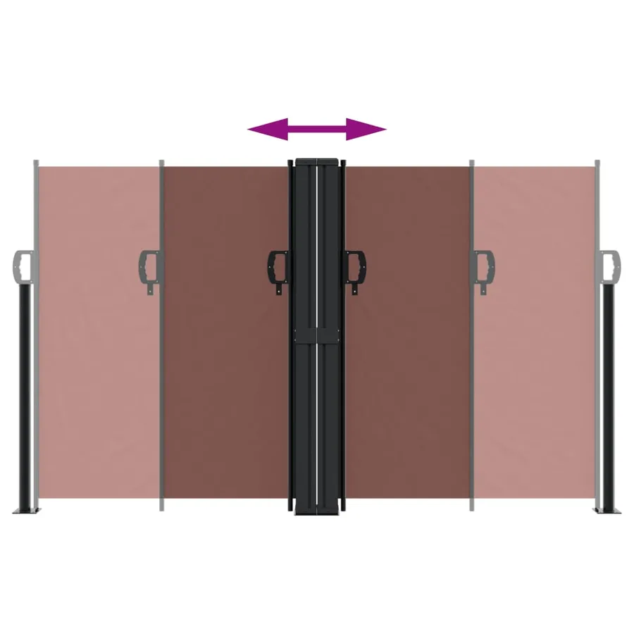 Auvent latéral rétractable marron 140x600 cm - 5