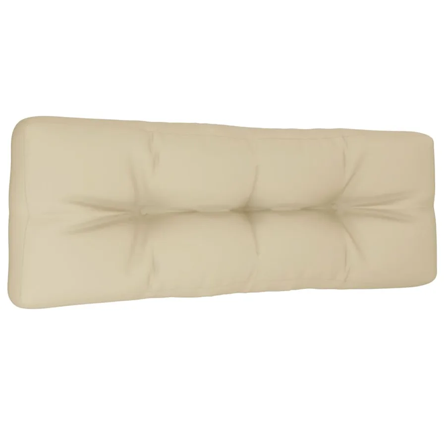 Coussin de palette beige 120x40x12 cm tissu - 4